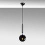 Opviq King - 11451 Lámpara de araña negra con detalles de cristal